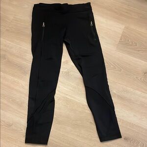 Lululemon leggings- mesh & zippers- cropped- black